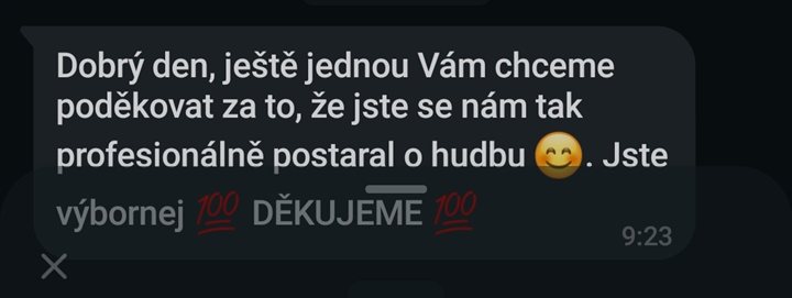 Poděkování za profesionální hudbu